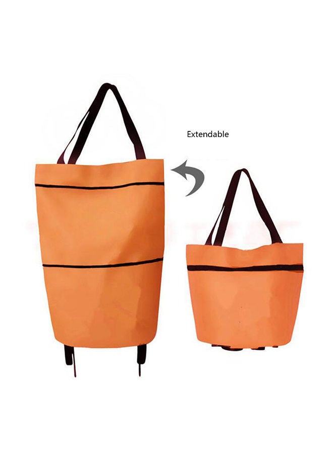 Multi-Functional Tote Bag With Wheels Orange