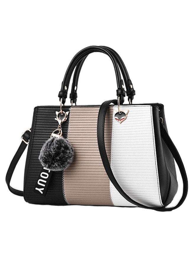 Embroidery Tassel Stylish All Match Bag Black/Beige/White