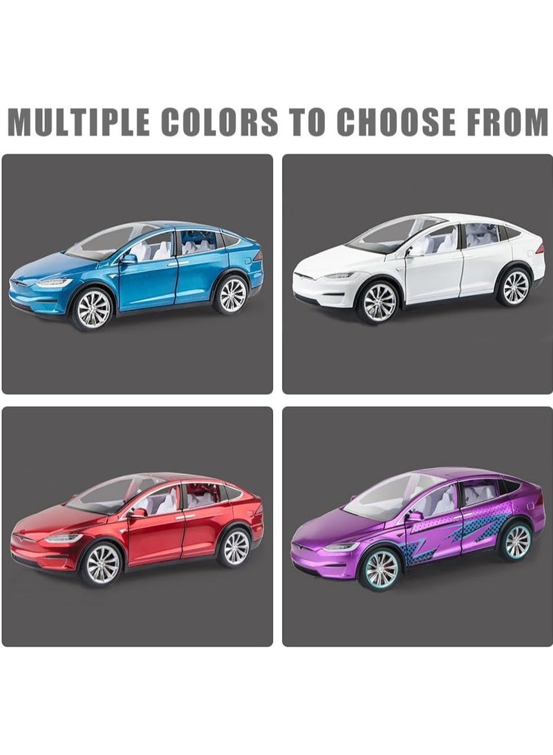 1/22 Scale Diecast Model X Toy Car, Alloy Casting Pull Back Collectible Car Vehicles with Sound and Light, Eagle Wing Door, Big Model X Car Model Toy for Kids Adults Gift