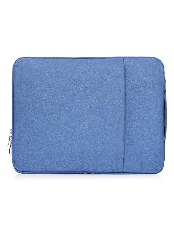 MacBook Pro Sleeve, 15-15.4in Portable Laptop Sleeve Case Cover Briefcases Polyester Carrying Bag Handbag (Blue, 15in)