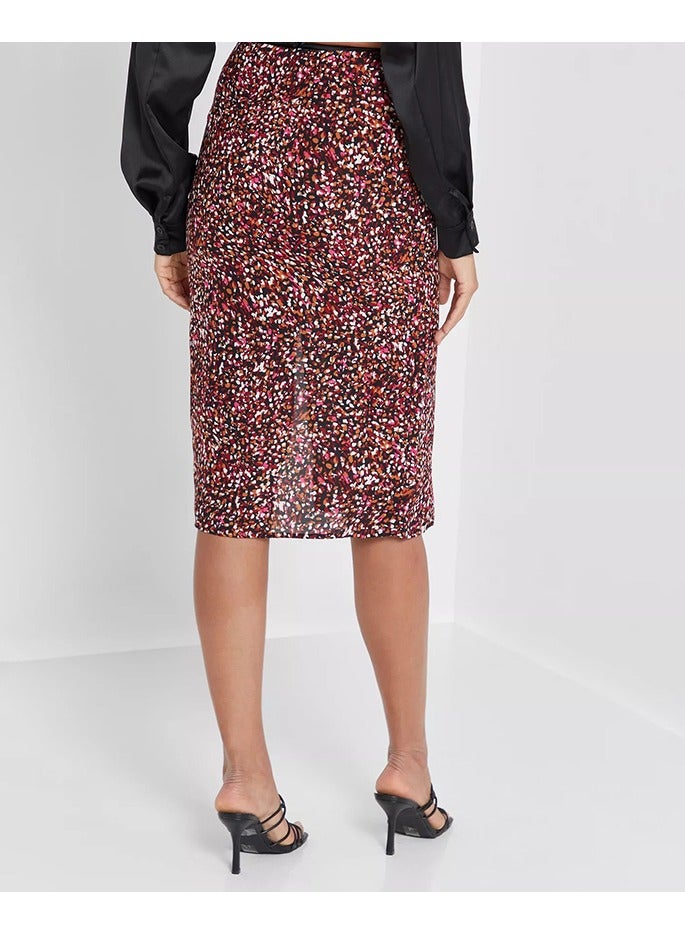 Little Mistress Printed Bias Skirt