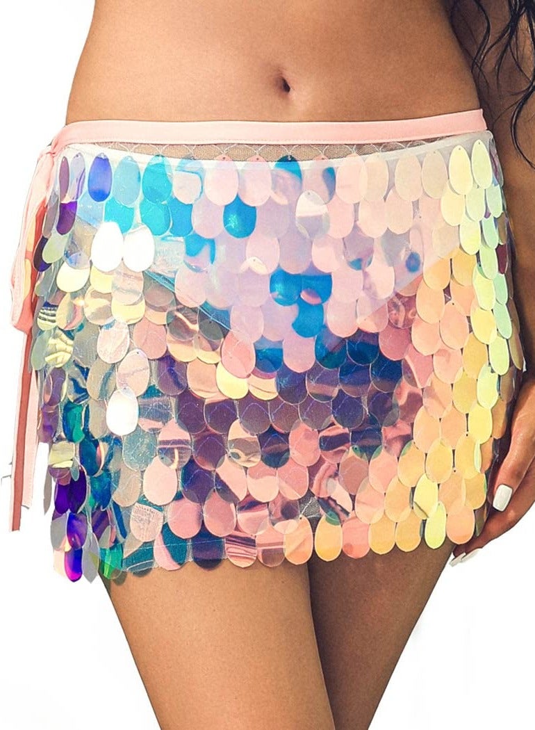 Mermaid Hip Wrap Belly Dance Hip Skirts - Perfect for Rave Parties and Dance - Ideal for Women and Girls.