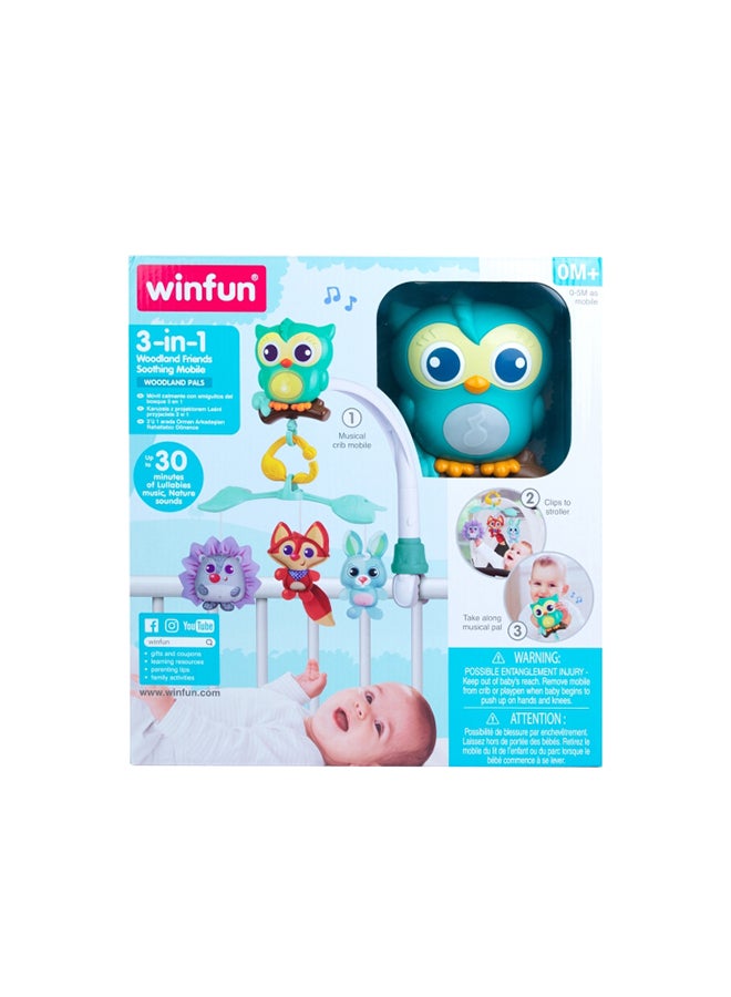 3-In-1 Woodland Friends Soothing Mobile
