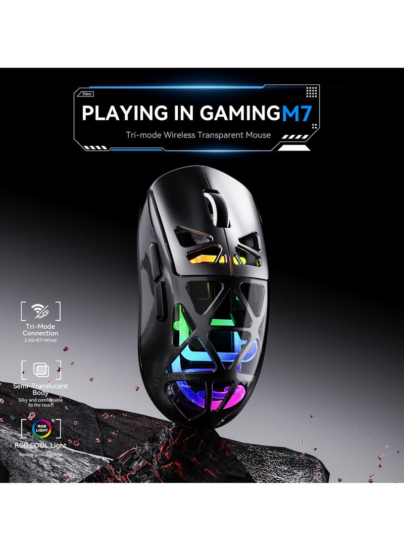 Lightweight Wireless Gaming Mouse, 36k DPI, 93g Ultralight - 300 Hour Battery, (2.4GHz/Wireless/Wired) Mouse for Win/Mac/Android/IOS - Black