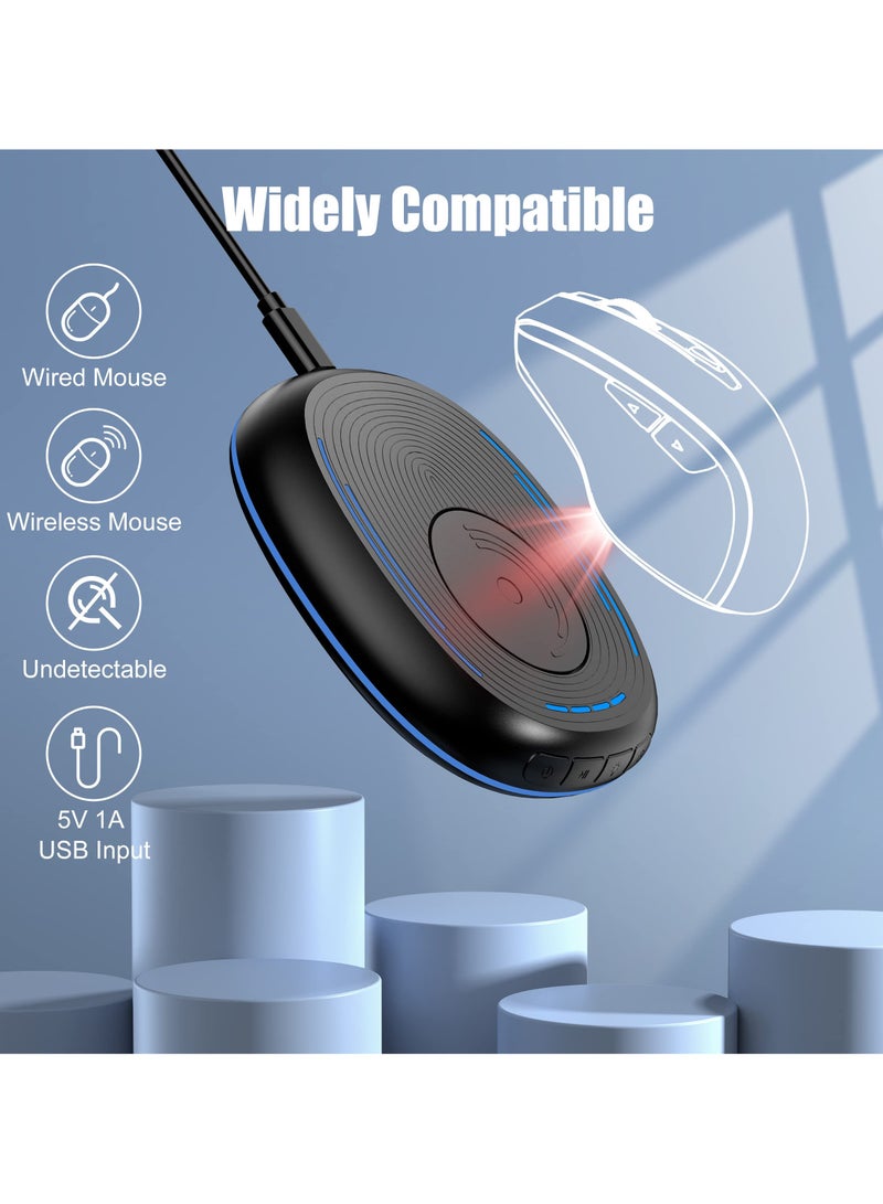 Mouse Jiggler Undetectable Mouse Mover Device with Timer, ON/Off Switch, RGB Breathing Light Mouse Wiggler for Prevent Computer Laptop Screen Sleep (Black)