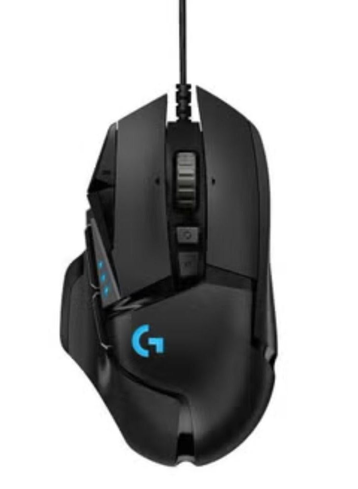 G502 Hero High Performance Wired Gaming Mouse, Hero 25K Sensor, 25,600 DPI, RGB, Adjustable Weights, 11 Programmable Buttons, On-Board Memory, PC And Mac