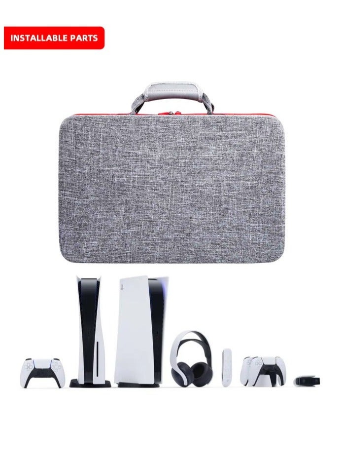Carrying Case for PS5, EVA Travel Case Bag Compatible Playstation 5 Console Digital Edition Storage Bag, Adjustable Handle Bag for PS5 with Strap
