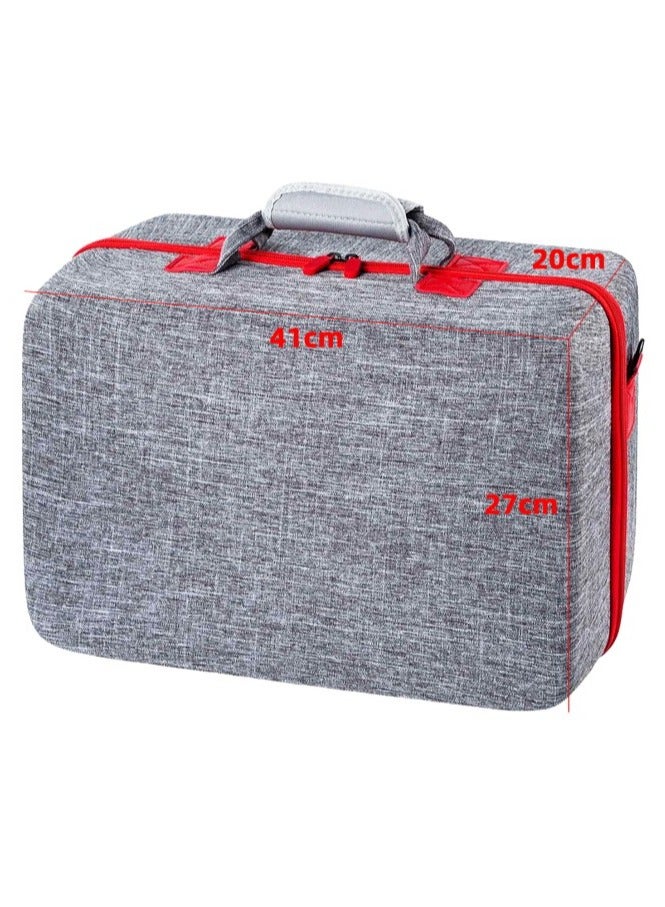 Carrying Case for PS5, EVA Travel Case Bag Compatible Playstation 5 Console Digital Edition Storage Bag, Adjustable Handle Bag for PS5 with Strap