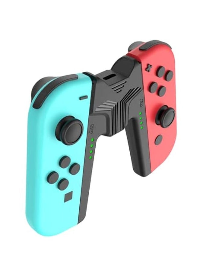 Grip Handle Charging Station Controller Charger Compatible with Nintendo Switch OLED Joy-Cons Grip For NS Nintendoswitch Joycons Accessories (audio version)