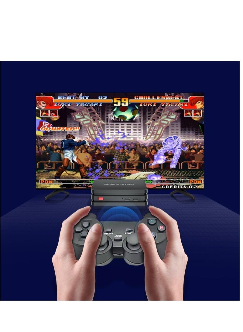 Compact Mini 8K Retro Games Stick with Offering A Collection of 10,000 Classic Video Games, Paired with A 2.4G Wireless Controller and Dual System Compatibility