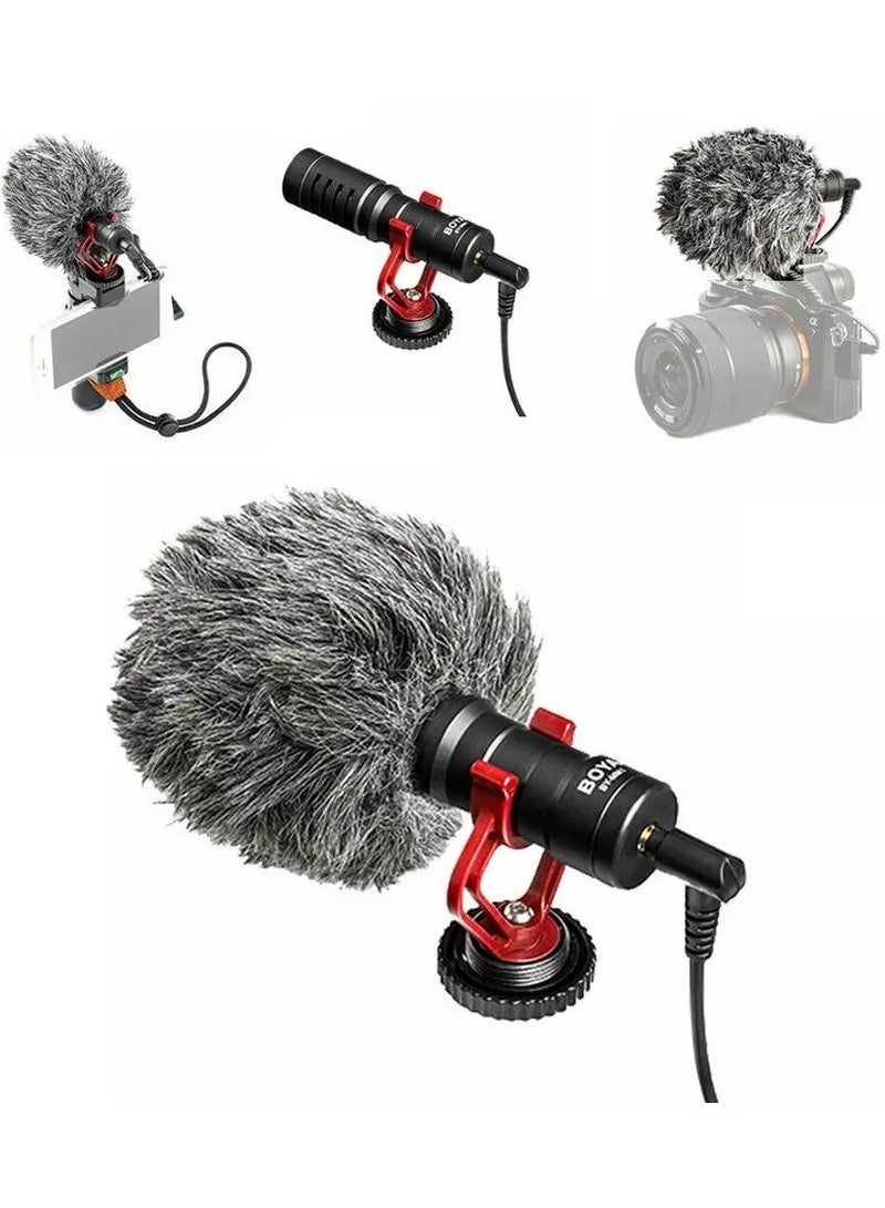 Video Recording Smartphone Microphone for iPhone Android Mobile Phone DSLR Camera Studio Mic