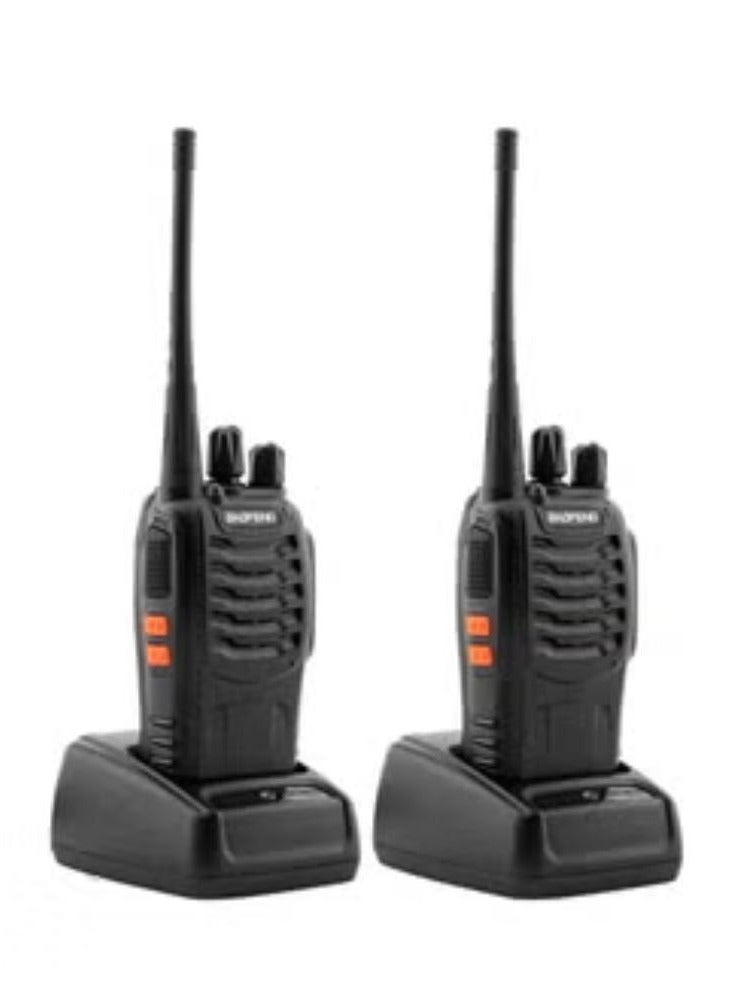 Walkie Talkies for Adults Long Range, Handheld Two Way Radios with Earpiece and Mic, Rechargeable Walkie Talkie with Li-ion Battery and Charger, (2pcs)