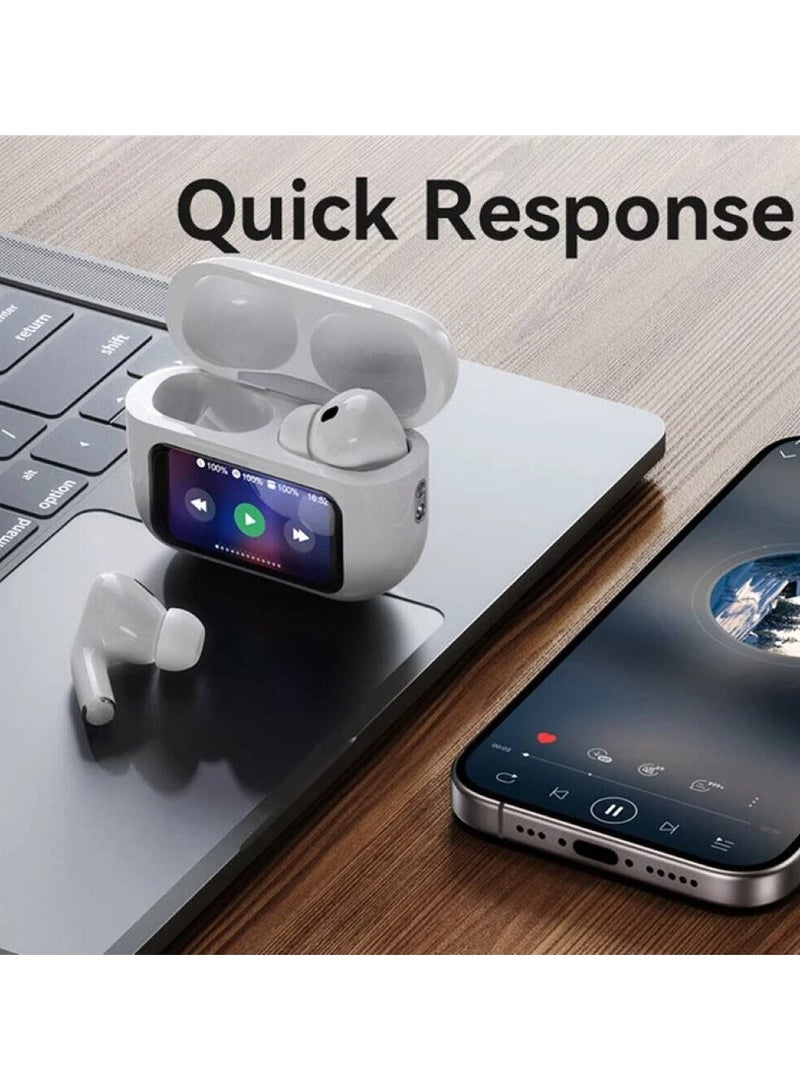 Oteeto OT5 Pro Wireless Eabuds With Smart Diplay Hi-Fi Sound Quality and Noise Cancellation Designed For Android Mobiles and Tablets