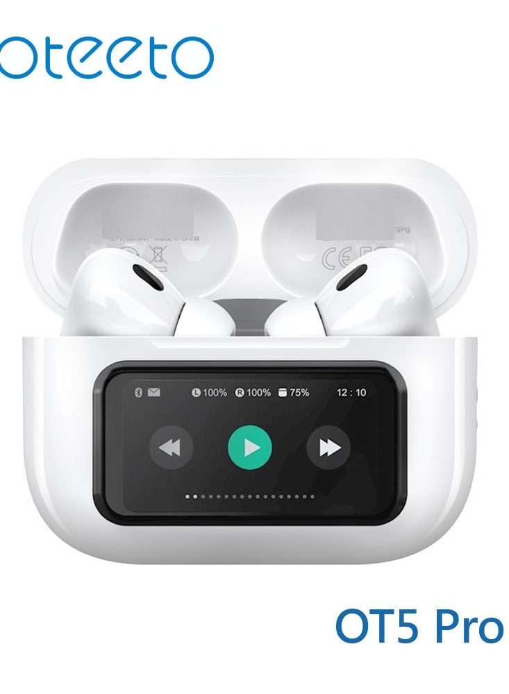 Oteeto OT5 Pro Wireless Eabuds With Smart Diplay Hi-Fi Sound Quality and Noise Cancellation Designed For Android Mobiles and Tablets