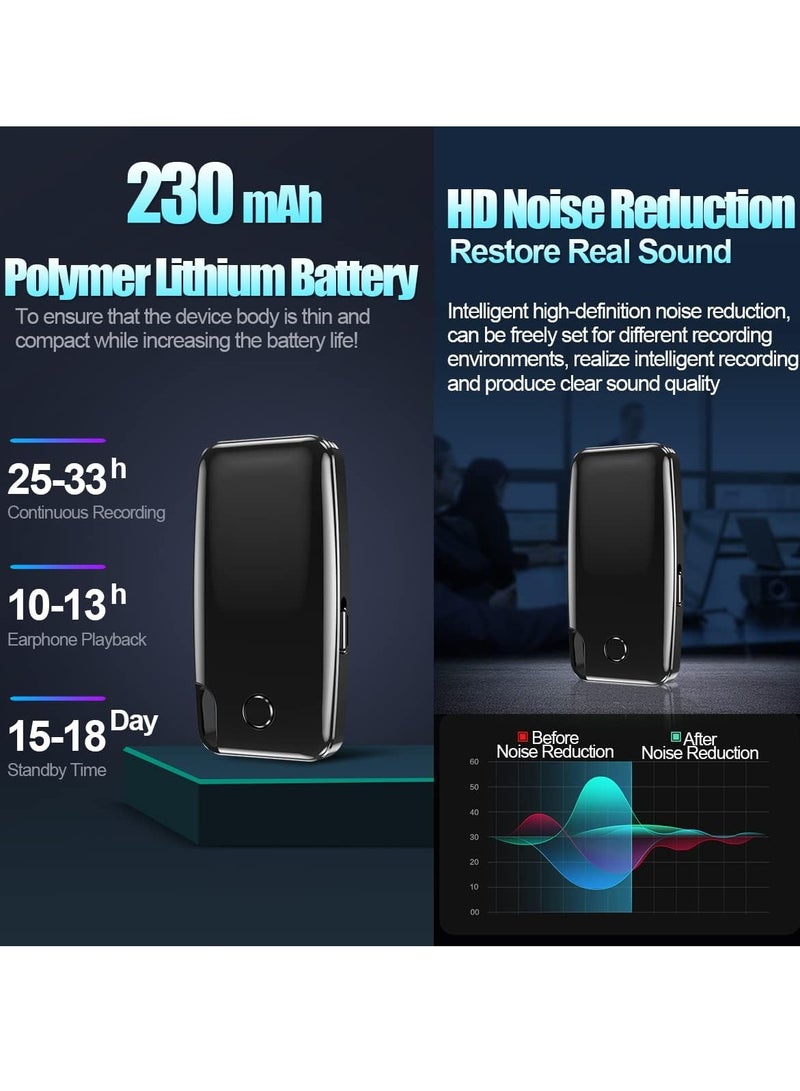 Voice Recorder, 64GB Voice Activated Recorder with 704 Hours Recording Capacity, MP3 Records, 30 Hours Battery Time Portable Recording Devices