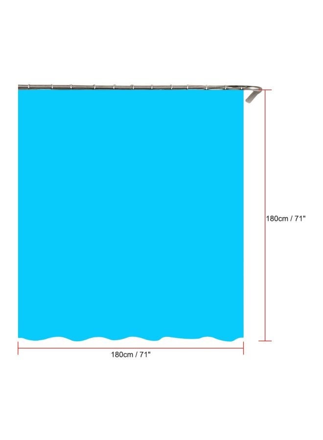 Polyester Bathroom Curtain Red/Blue/White 71x71inch