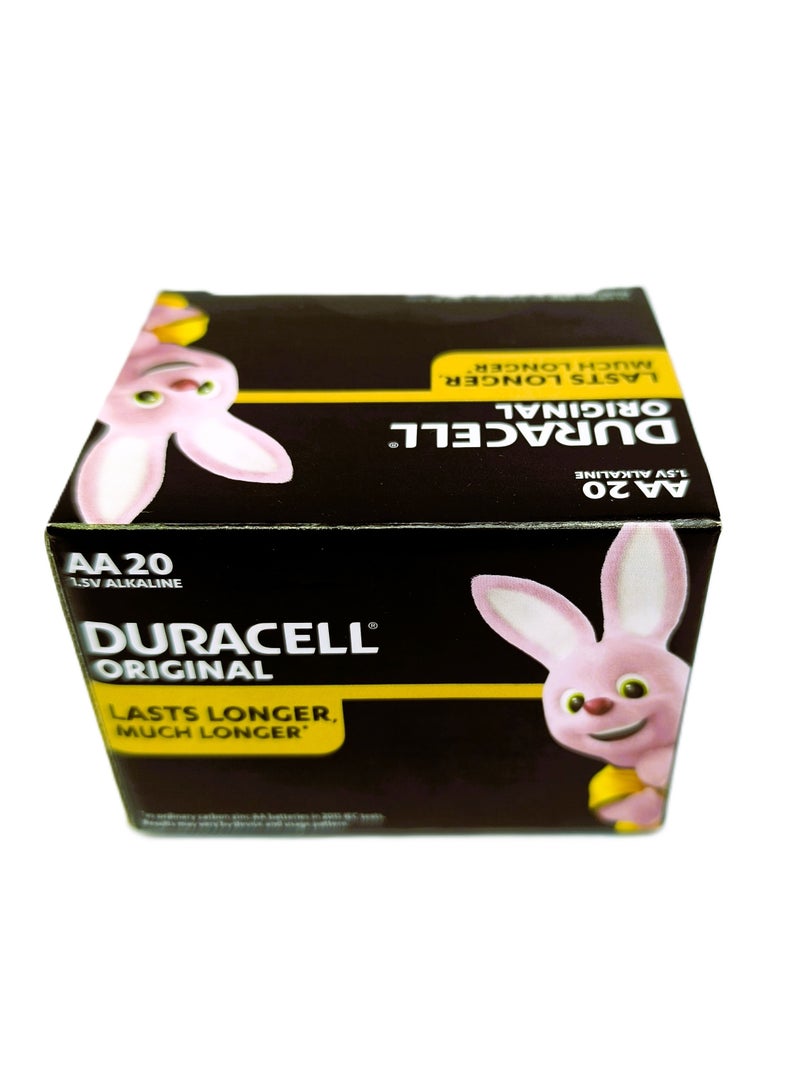 Original AA 1.5V Alkaline Batteries, LR06 / MN1500, Pack of 20