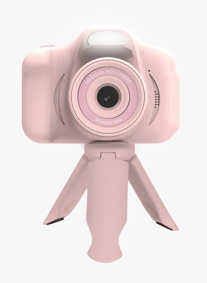 Kids Digital Camera with Dual Lens and Selfie Camera / Built-in Games / Photo & Video Filters - Pink