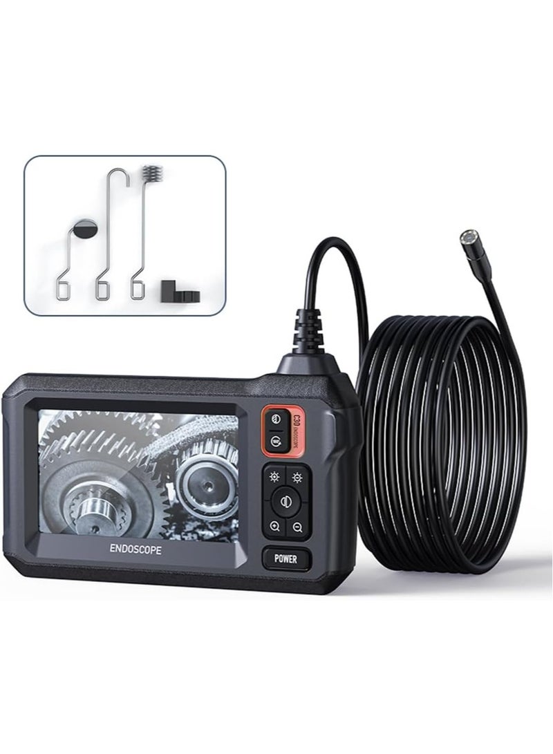 Borescope with 8 Light Endoscope Cameras, 4.3Inch HD Screen Inspection Camera, 16.5Ft Flexible Endoscope Camera