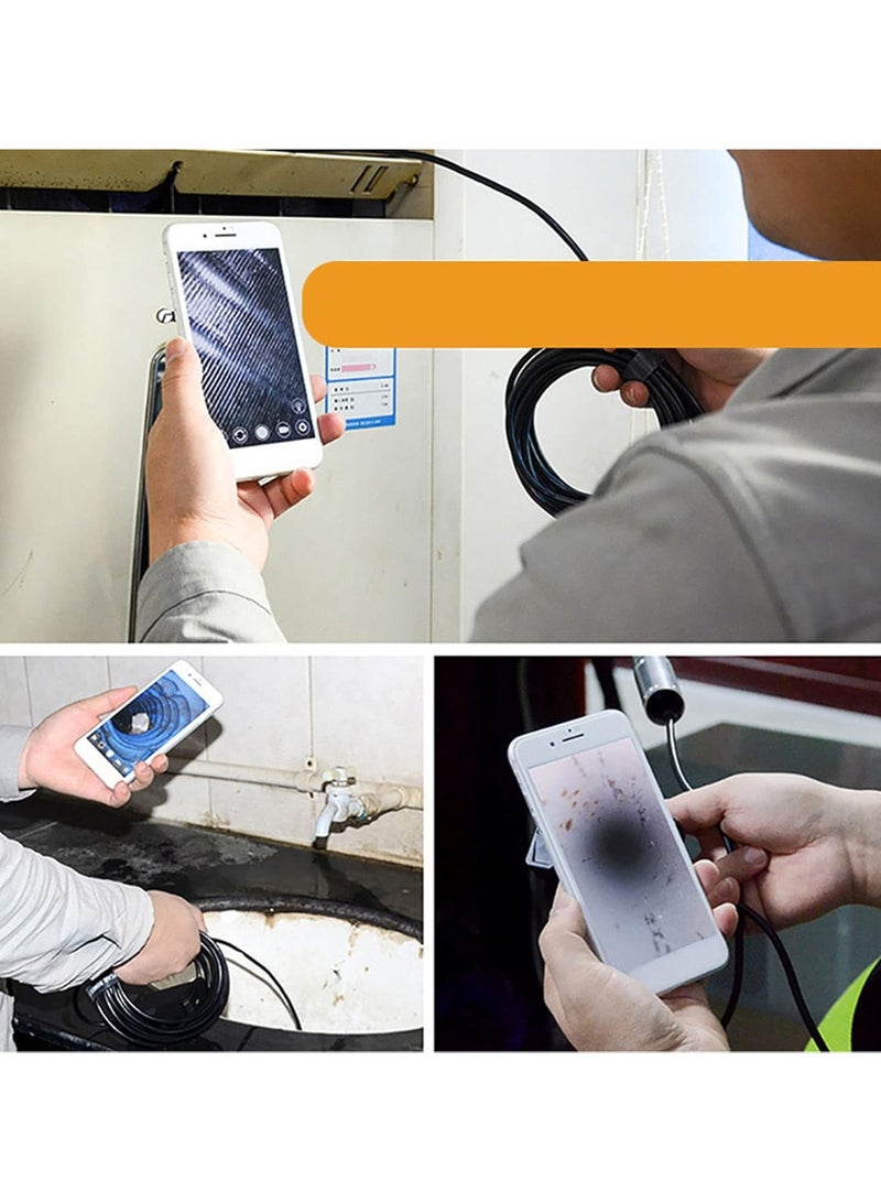 Snake Inspection Borescope,Type C Borescope,Scope Camera with Light, USB Endoscope, Type C Borescope, Scope Camera with 8 LED Lights for Android and IOS Smartphone, IPhone, IPad, Samsung