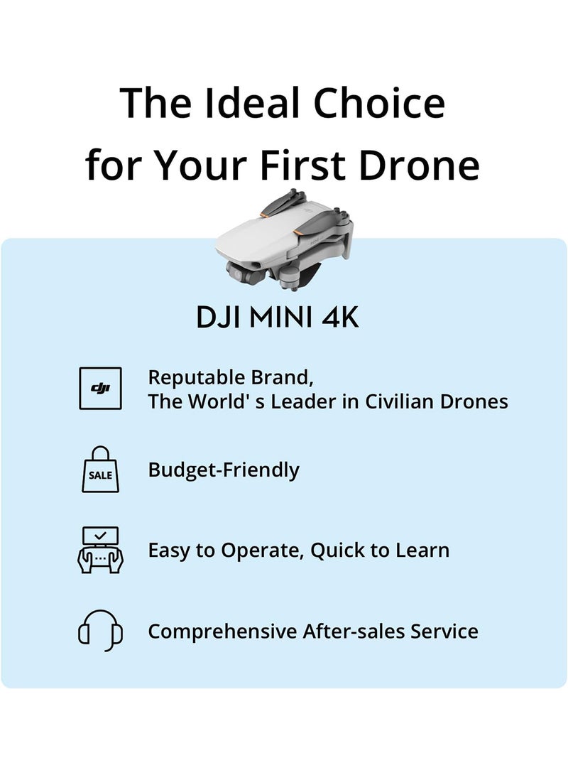 Mini 4K Fly More Combo, Drone with 4K UHD Camera for Adults, Under 249 g, 3-Axis Gimbal Stabilization, 10km Video Transmission, Auto Return, 3 Batteries for 93-Min Max Flight Time, QuickShots