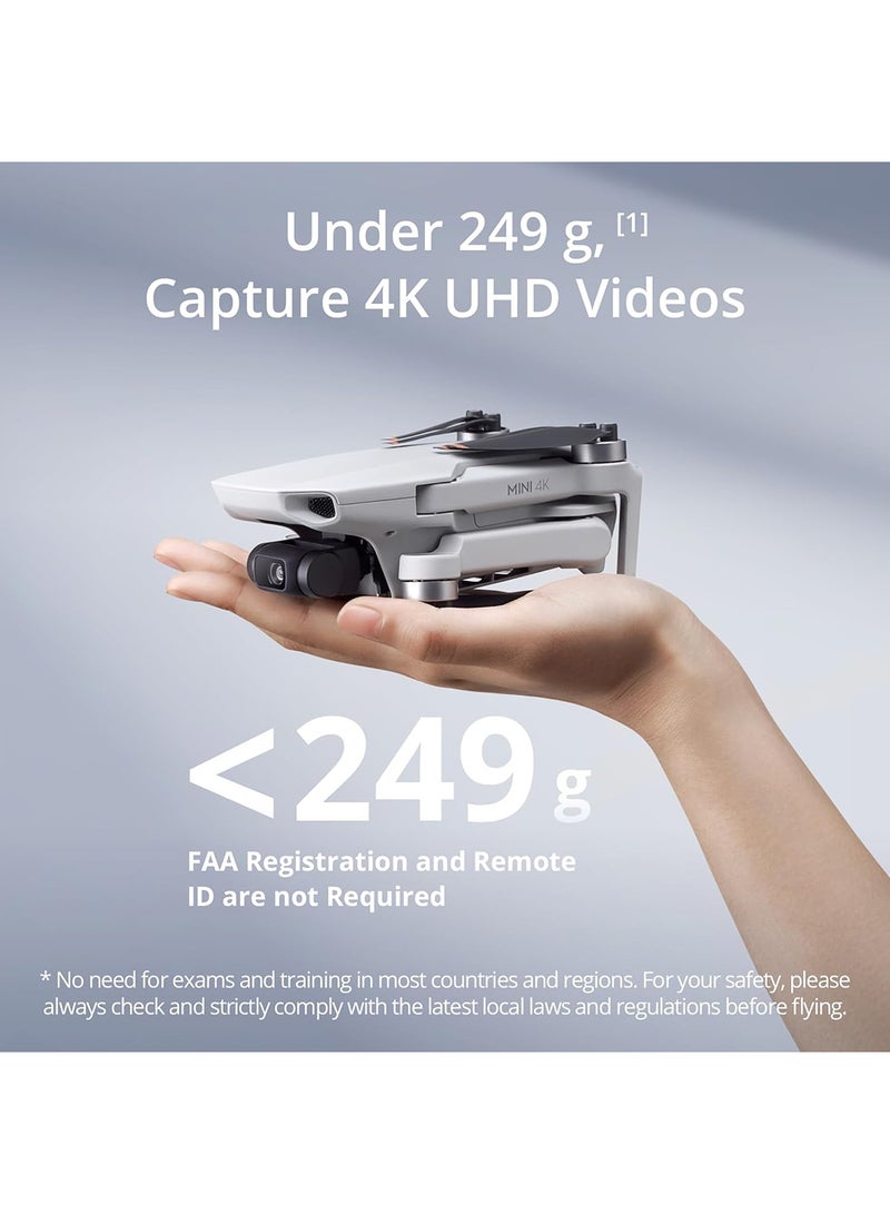 Mini 4K Fly More Combo, Drone with 4K UHD Camera for Adults, Under 249 g, 3-Axis Gimbal Stabilization, 10km Video Transmission, Auto Return, 3 Batteries for 93-Min Max Flight Time, QuickShots