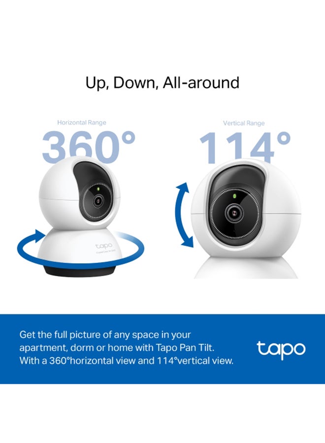 Tapo TC72 Pan/Tilt 2K QHD 4MP Smart Security WiFi Camera Indoor CCTV With 360° Rotational Views