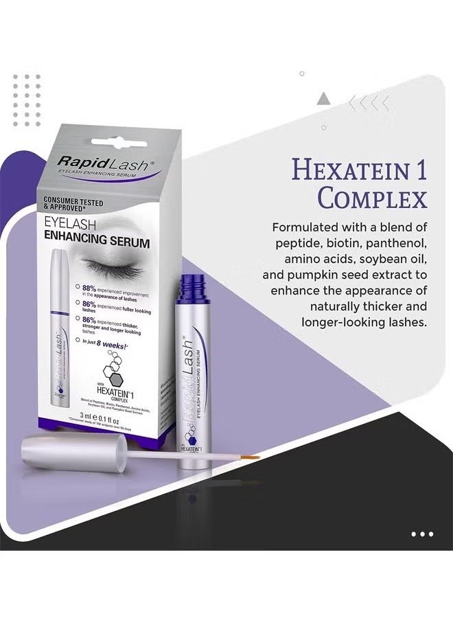 Eyelash Enhancing Serum With Hexatein 1 Complex, Promotes Appearance of Longer And Thicker Eyelashes,Eradicates Signs of Fatigue And Illuminates The Eye Area,Can Easily Be Worn Alone or Under Makeup