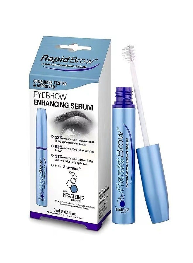 EyeBrow Enhancing Serum, Rapid Brow, Eyebrow Serum, Eyebrow Growth Serum, Brow Serum for Thicker, Fuller and Healthier Looking, Brow Growth Serum, Creates Visible Results, 3 ml / 0.1 fl oz