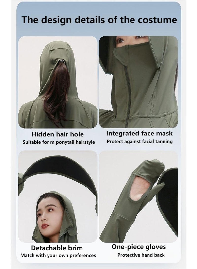 Fashionable And Minimalist Women's Sun Protection Clothing, UPF 50+ Long Sleeved Sun Protection Hoodie