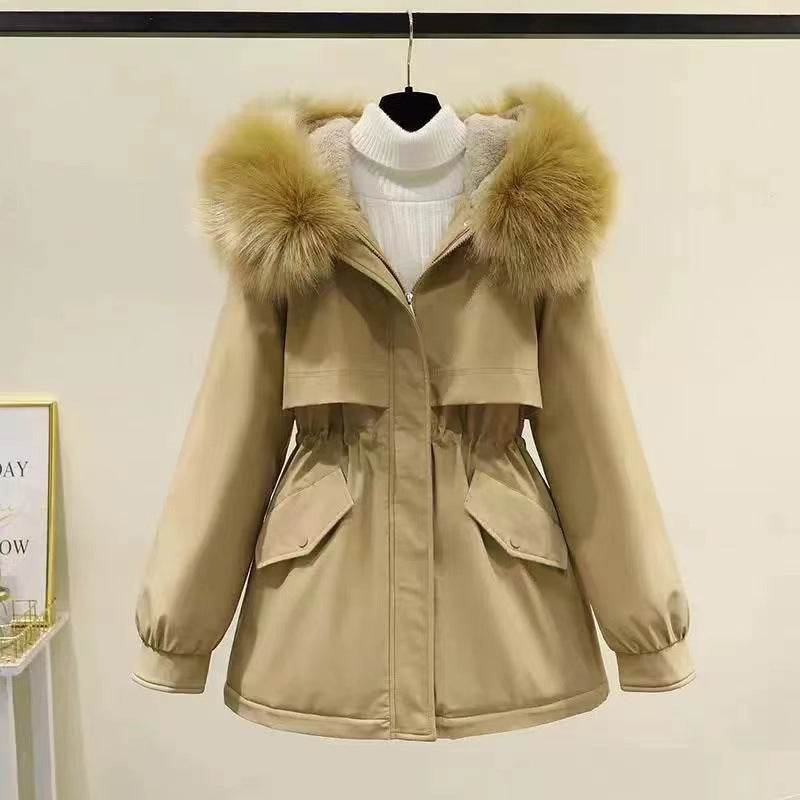 2023 Short Parka Coat Women Loose Plus Size WinterKhaki Khaki