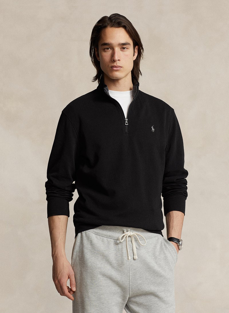 Luxury Jersey Quarter-Zip Pullover