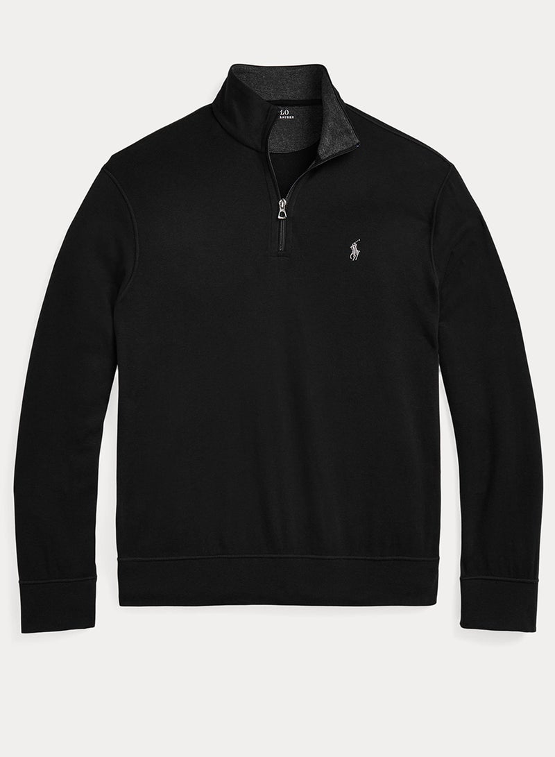 Luxury Jersey Quarter-Zip Pullover