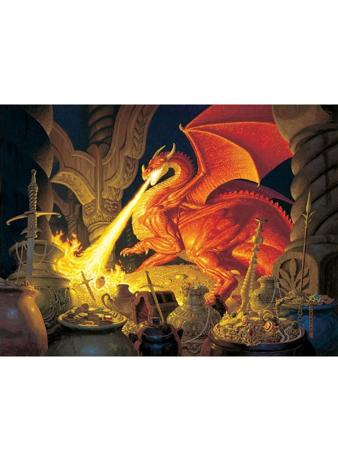 SUNSOUT INC - Smaug Dragon - 1000 pc Jigsaw Puzzle by Artist: The Hildebrandt Bros - Finished Size 20