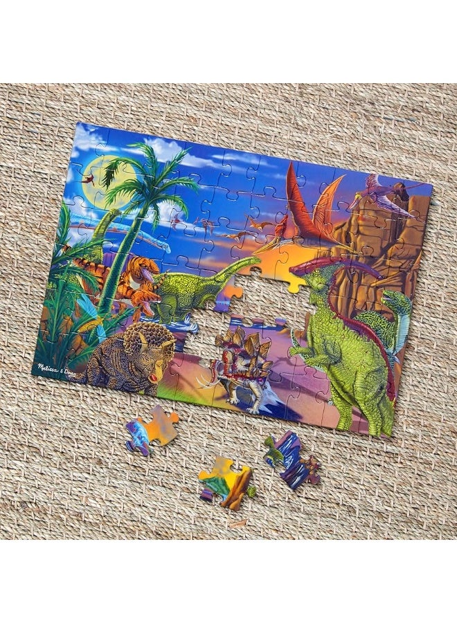 Melissa & Doug Land of Dinosaurs Jigsaw Puzzle (60 pcs) - FSC-Certified Materials