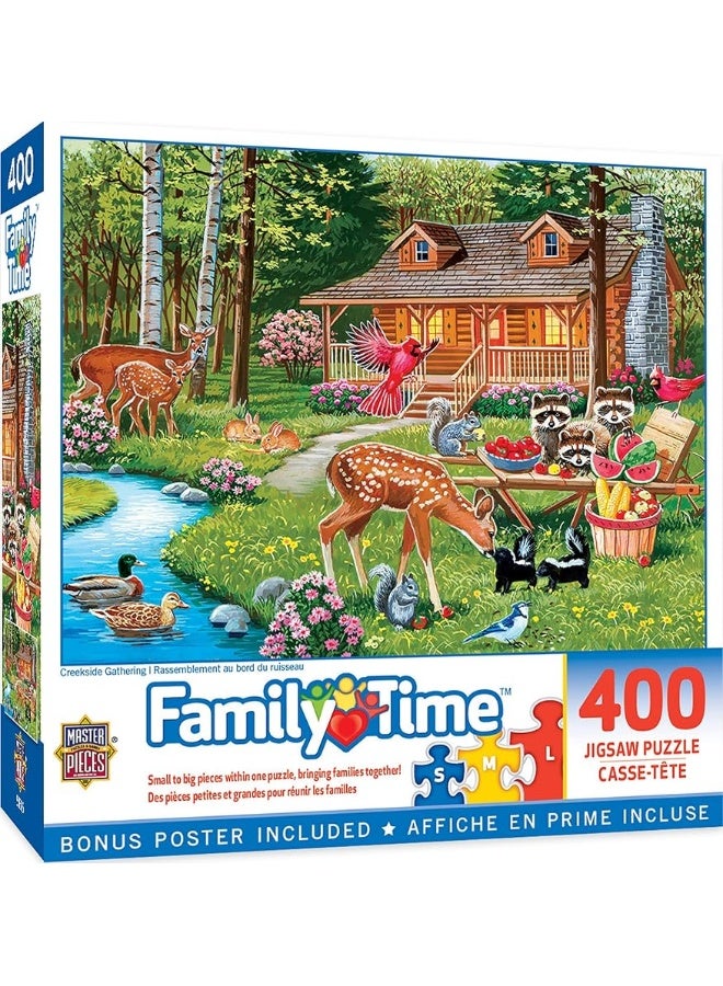 MasterPieces 400 Piece Jigsaw Puzzle for Adults, Family, Or Youth - Creekside Gathering - 18