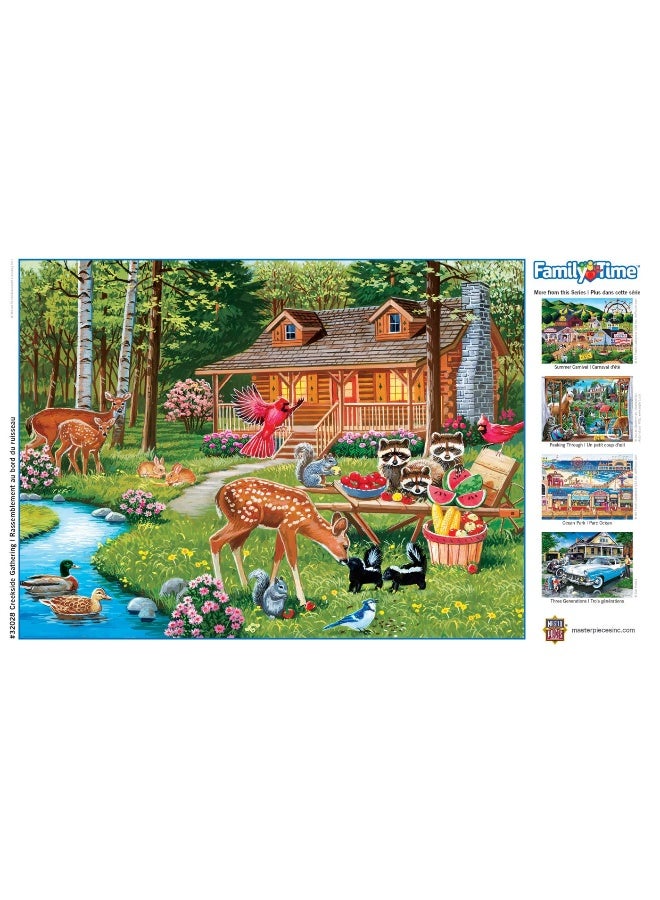 MasterPieces 400 Piece Jigsaw Puzzle for Adults, Family, Or Youth - Creekside Gathering - 18