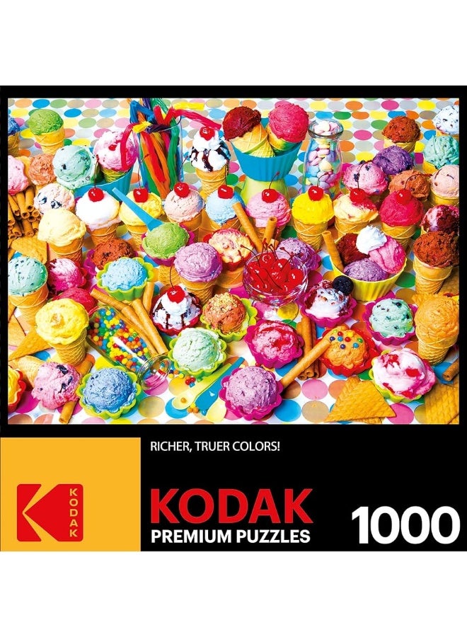 RoseArt Kodak Premium Puzzles Variety of Colorful Ice Cream Jigsaw Puzzle