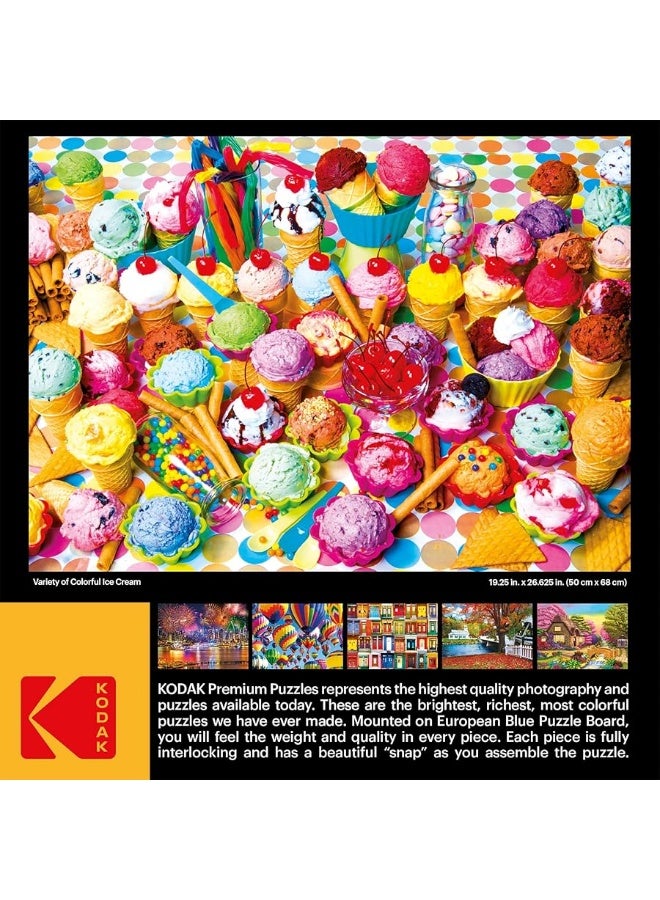 RoseArt Kodak Premium Puzzles Variety of Colorful Ice Cream Jigsaw Puzzle