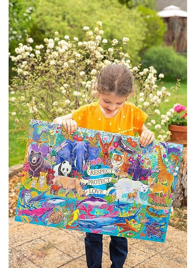 eeBoo: Planet Earth 100 Piece Puzzle, Perfect Project for Little Hands, Aids in Development of Pattern, Shape, and Color Recognition, Offers Children a Challenge, Perfect for Ages 5 and up