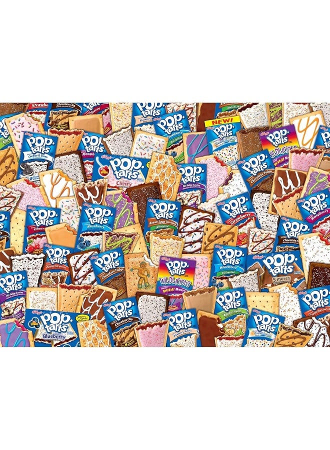 RoseArt Kellogg's Pop Tart Party Puzzle, 1000 Piece Jigsaw Puzzles - Featuring Vibrant Frosted and Unfrosted Pop Tarts, Bonus Puzzle Poster Included