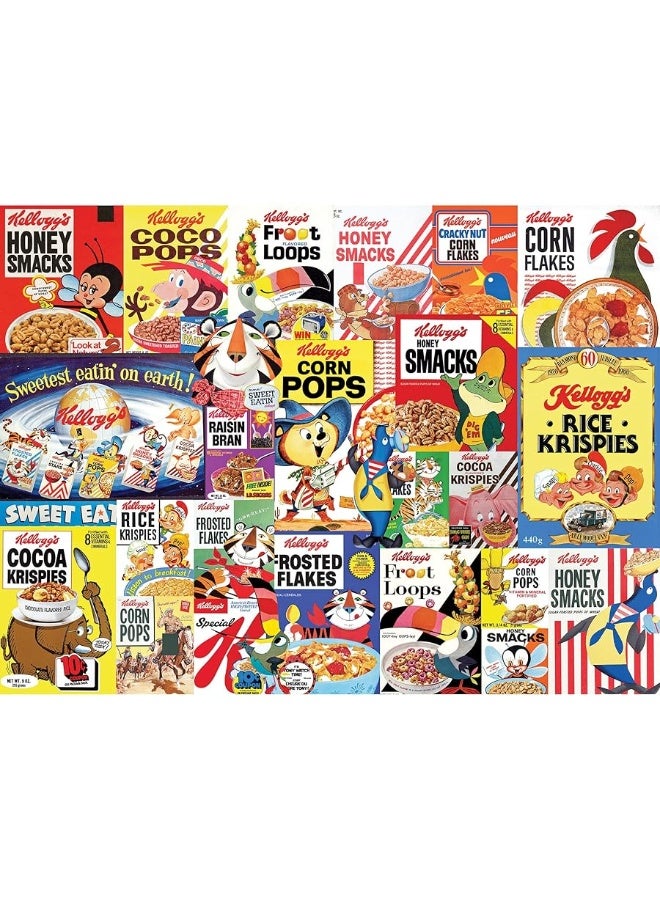 RoseArt  Kelloggs  Cereal Favorites  1000 Piece Jigsaw Puzzles for Adults