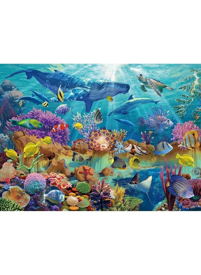 Becko US Puzzles for Adults Jigsaw Puzzles 500 Pieces Puzzles for Kids and Adults - Undersea World Underwater Paradise Ocean Scene