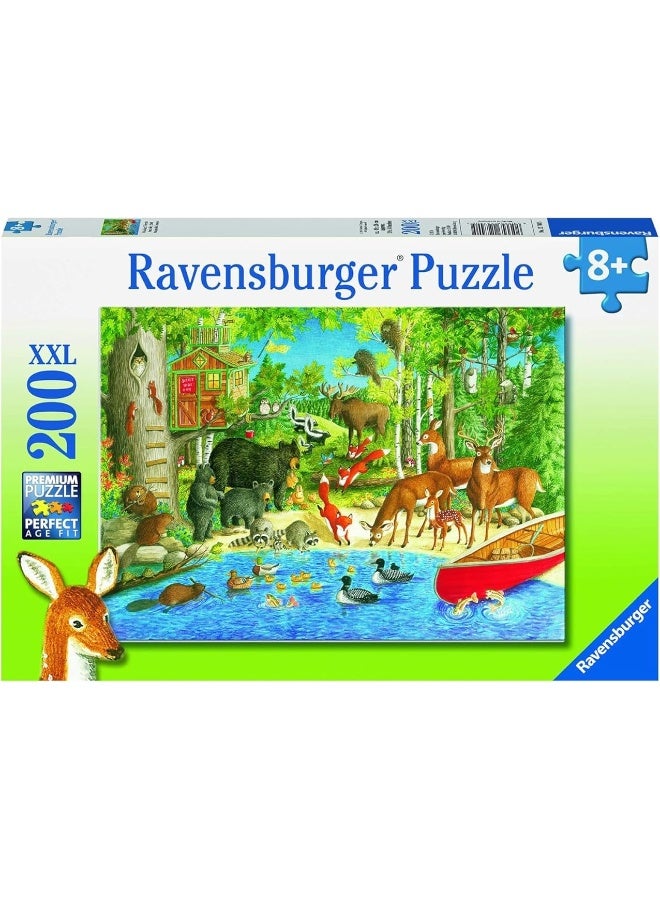 Ravensburger Woodland Friends 200 Piece Jigsaw Puzzle for Kids  Unique Piece Design  Enhances Concentration  Creativity for All Ages