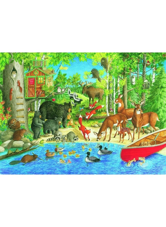 Ravensburger Woodland Friends 200 Piece Jigsaw Puzzle for Kids  Unique Piece Design  Enhances Concentration  Creativity for All Ages