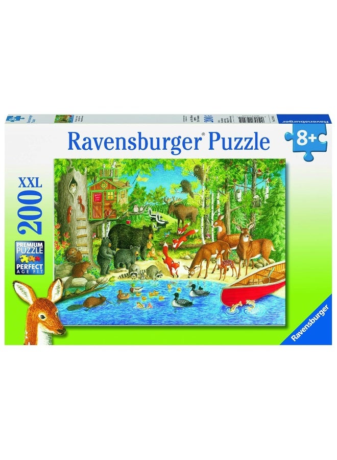 Ravensburger Woodland Friends 200 Piece Jigsaw Puzzle for Kids  Unique Piece Design  Enhances Concentration  Creativity for All Ages