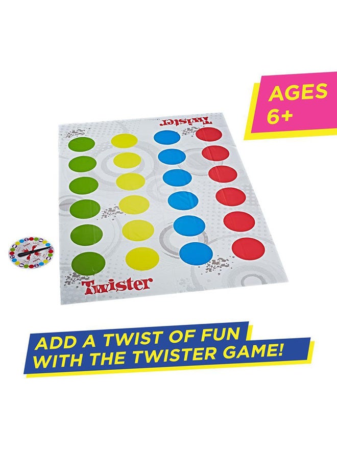 Twister Game, Family And Kids Party Game, Twister Board Game Ages 6 And Up, Indoor And Outdoor Classic Game