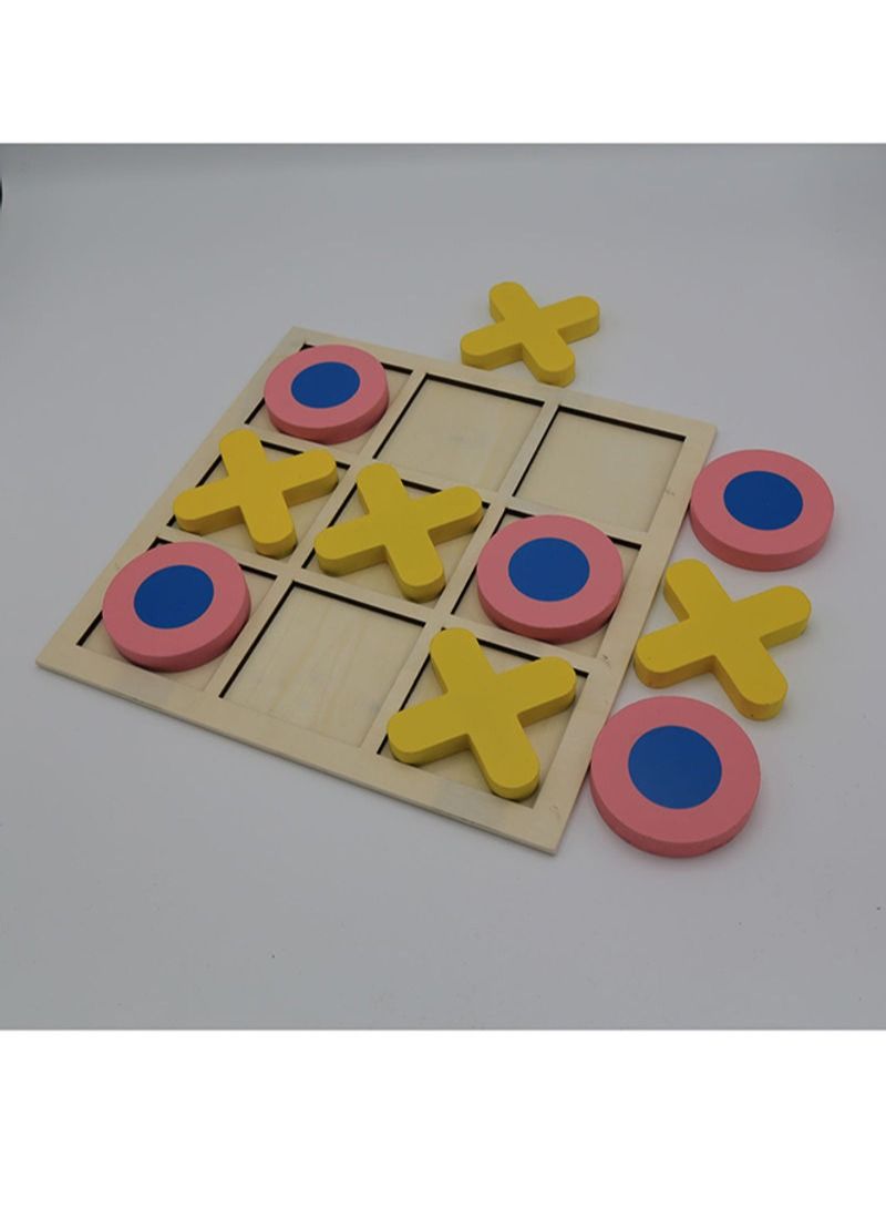 Portable Lightweight Fun Entertaining Imaginative Wooden Xo Game Set For Kids