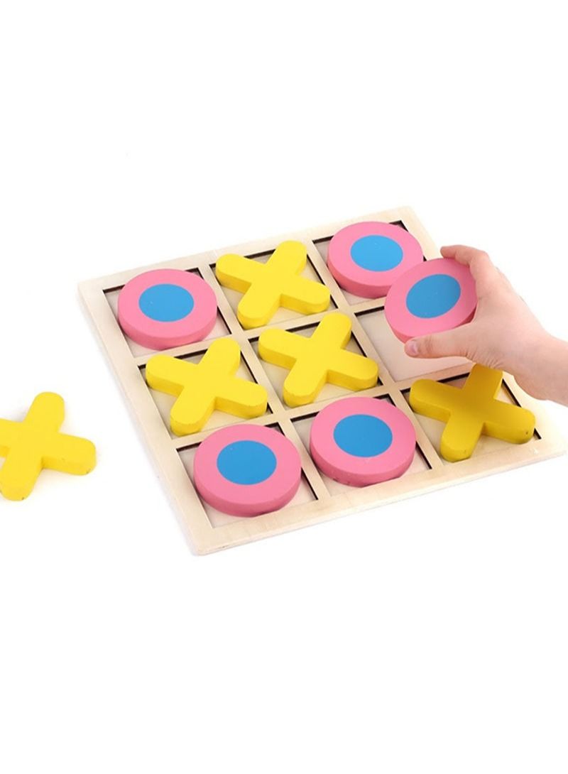 Portable Lightweight Fun Entertaining Imaginative Wooden Xo Game Set For Kids