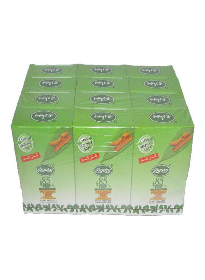 Ayurvedic Soap Turmeric 12 Pcs Green